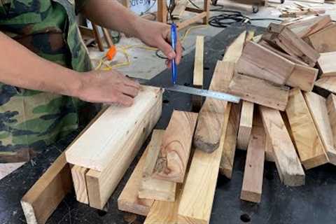 Creative Carpenter // Make A Perfect Computer Desk From Waste Wood