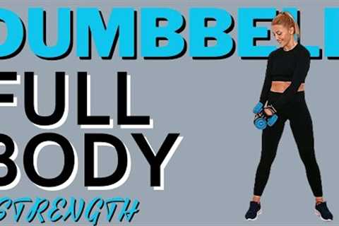 💪30 Min Full Body Dumbbell Workout💪AT HOME MUSCLE TONING WORKOUT with DUMBBELLS💪FULL BODY..