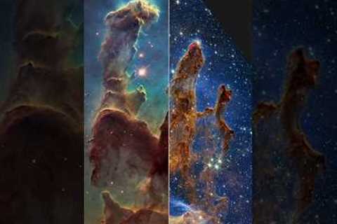 Hubble Space Telescope vs James Webb Telescope #scicomm #nasa #science #jwst #hubble #shorts