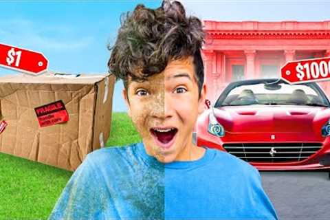 Giving my SON $1 vs $1,000 Gifts! *emotional birthday*