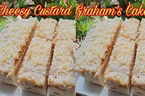 ‼️No Bake Dessert‼️Cheesy Custard Graham Cake Recipe