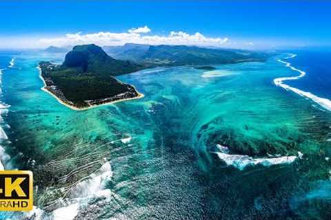 Majestic Aerial Views of Oceans 4K with Relaxation Music