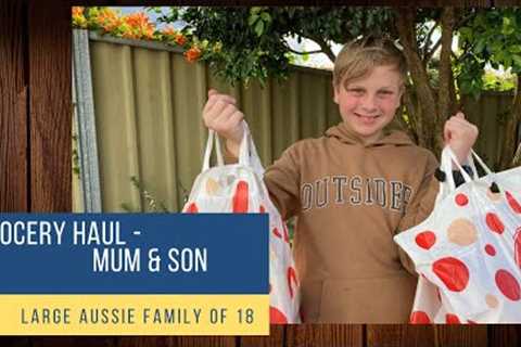 Big Family GROCERY HAUL - Mum and Son get the shopping done!