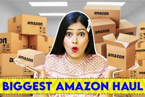 Biggest Amazon Haul😱Testing Weird And Cute Products| Fake Nails, Makeup Storage, Home Decor, Etc
