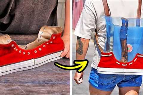 Transform Old Favorite Sneakers Into A Stylish Bag