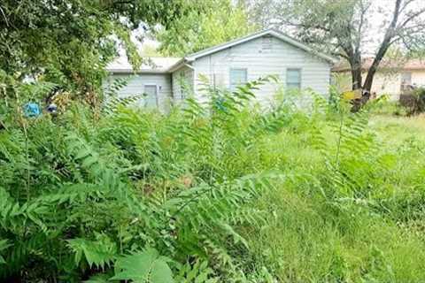 SINGLE MOM Just COULDN'T Do It , Needed HELP Mowing Her Tall Grass, Picking Up The TRASH