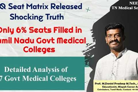 Only 6% Seats filled in Tamil Nadu Government Medical Colleges - Shocking Truth of AIQ Seat Matrix