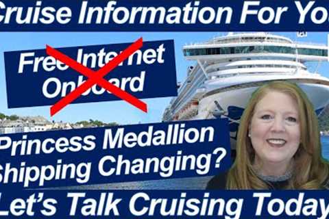 CRUISE NEWS FREE WIFI ONBOARD CRUISE SHIP PRINCESS MEDALLION SHIPPING CHANGING? SANTORINI DONKEYS