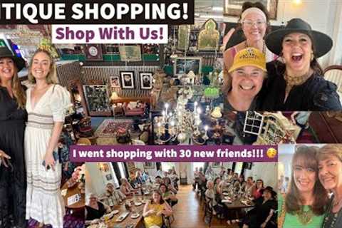 ANTIQUE SHOPPING WITH 30 PEOPLE!?! Come join us for a fun group vintage shopping day! Shop With Us!
