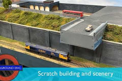 London Underground model railway build 11 - scratch building walls &amp; scenery work