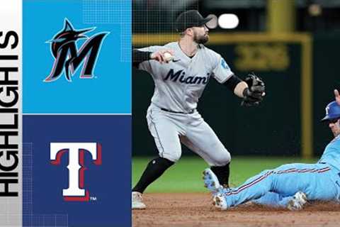 Marlins vs. Rangers Game Highlights (8/6/23) | MLB Highlights