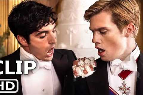 Alex stains Prince Henry's suit - RED, WHITE &amp; ROYAL BLUE Scenes (2023) Cakegate