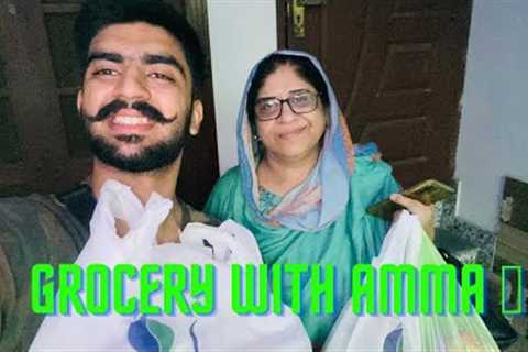 GROCERY WITH AMMA 🛒  | AJ APKA BHAI QABOO A GYA😔😭| GHAR KA SAMAN | #sheikhandavlaag