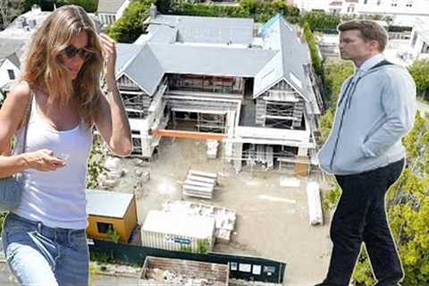 Gisele Bündchen and Tom Brady visit each other's new home which is still under construction after