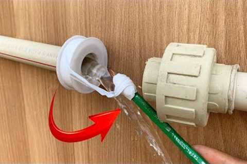 Why don't many smart men know this? 4 techniques to repair prc and pvc pipes in an emergency