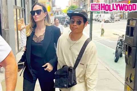 Angelina Jolie's Bodyguard Slams The Door In Her Son's Face While Out Shopping In New York, NY
