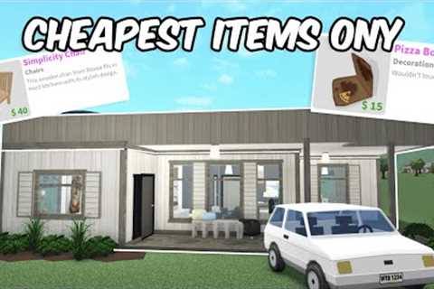 BUILDING a BLOXBURG house using the CHEAPEST ITEMS only