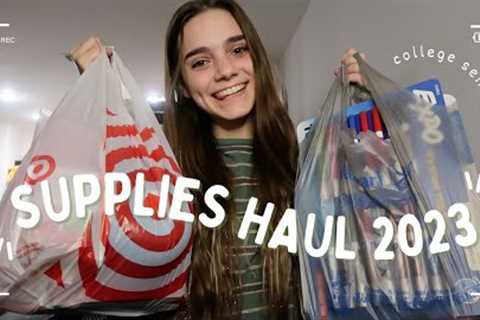 back to school supplies shopping vlog + haul | college senior