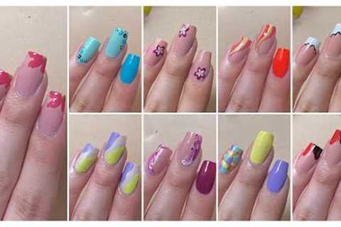 20 Easy nail art designs compilation || Trending nail art at home with household items