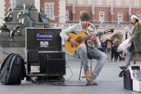 Amazing street guitar performance by Imad Fares  Gipsy Kings  cover