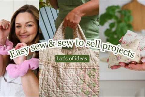 Easy sew projects, sew to sell ideas including DIY towel scrunchies 🧵