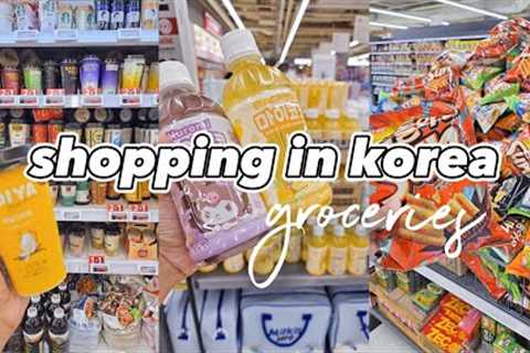 shopping in korea vlog 🇰🇷 supermarket food with prices 🍪 snacks unboxing, baking and more