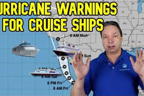 CRUISE NEWS  - CRUISE SHIPS AFFECTED BY HURRICANE, ROYAL TALKS PIZZA