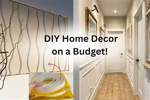 Small Hallway Makeover With Big Impact - Adding Wainscoting &amp; 3D Textured Wall Art!