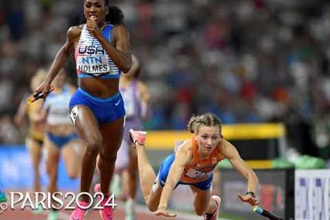 Team USA claims WORLD RECORD via SHOCKING 4x400 mixed relay finish at Worlds | NBC Sports