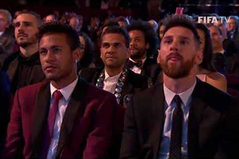watch Cristiano Ronaldo world’s best player Speech and the reaction of  Messi and Neymar
