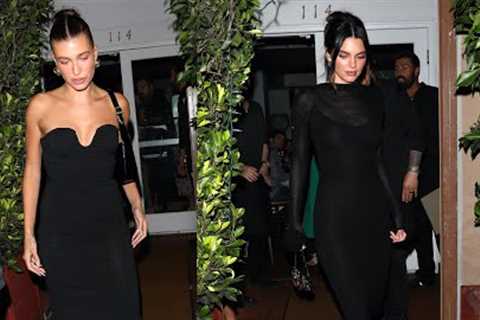 Stunning models Kendall Jenner and Hailey Bieber have a girls night out in LA!