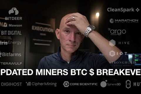 Updated Bitcoin Miners BTC Breakeven Price! Terawulf Insider Buys More! BTC Vs Miners This Week!