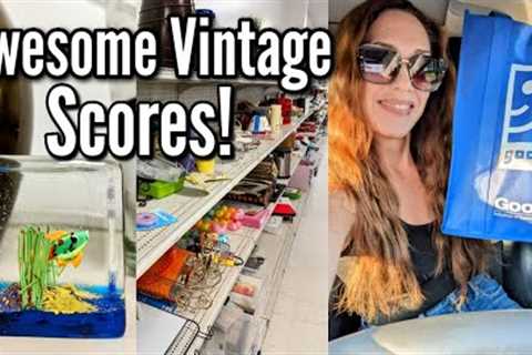 THRIFT WITH ME AT GOODWILL + MY STYLED HOME HAUL | AWESOME VINTAGE FINDS! THRIFTING IN 2023