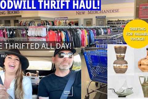 GOODWILL THRIFTING! Thrift With Us! ALL DAY SHOPPING | Goodwill + Finding Deals At Antique Malls!