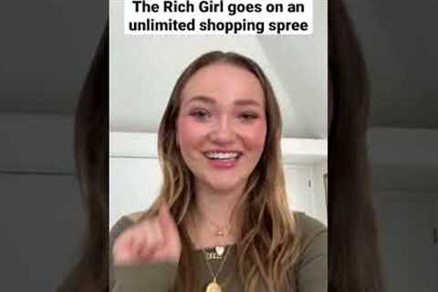 The Rich Girl goes on an UNLIMITED SHOPPING SPREE #shorts #fashion #acting #comedy #beauty