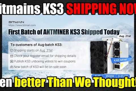 Here We GOOOO - Bitmain Starts Shipping The KS3 Kaspa Miner