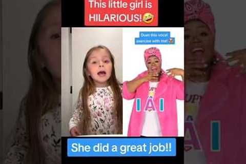 Cute little girl SINGS her first Vocal Exercise Duet w/Vocal Coach