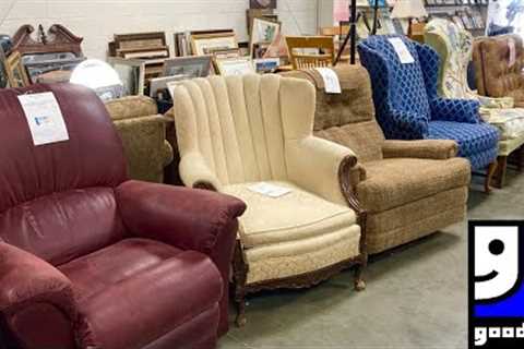 GOODWILL SHOP WITH ME FURNITURE SOFAS DECOR KITCHENWARE ELECTRONICS SHOPPING STORE WALK THROUGH