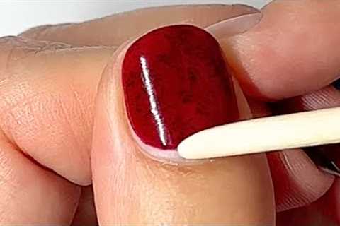 Can you push back the skin fold with the polish on?