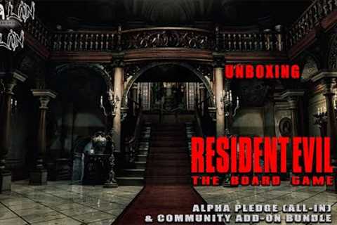 Unboxing Resident Evil: The Board Game - Alpha Pledge &amp; Community Add-On Bundle
