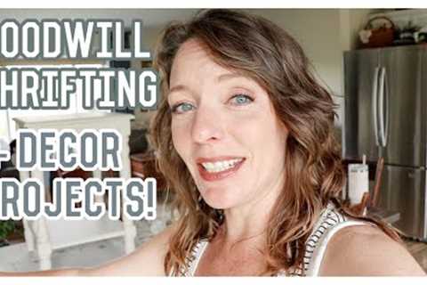 40% off GOODWILL THRIFT WITH ME &amp; THRIFTING HAUL + Home Decor Projects ~ GETTING IT ALL DONE!