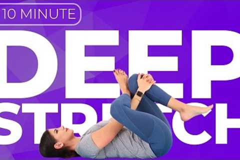 10 minute DEEP STRETCH Yoga Routine for healing Stress, Anxiety &amp; Trauma