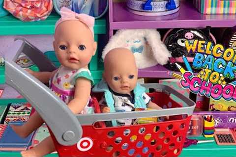 Baby Born Twins Shopping for back to School! ✏️