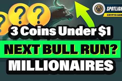 Top 3 Altcoins Under $1 - These Will BLOW UP in The Crypto Bull Run