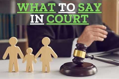 What Do You Say In Child Custody Court?