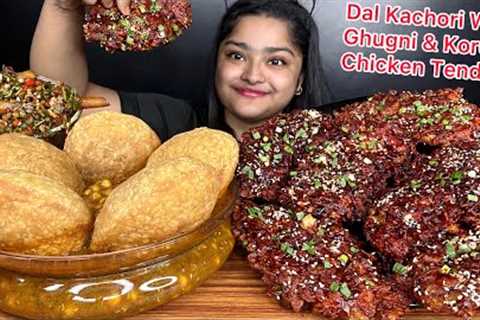 SPICY KOREAN FRIED CHICKEN TENDERS, DAL KACHORI WITH GHUGNI &amp; CHILLI GARLIC POTATO NOODLES |..