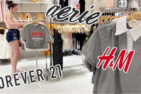 NO BUDGET SHOPPiNG SPREE AT THE MALL WiTH MY TEENAGERS | AERiE, FOREVER 21, H&amp;M