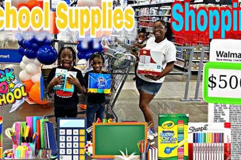 BACK TO SCHOOL SUPPLY SHOPPING AT WALMART FOR MY KINDERGARTENER &amp; 1ST GRADER