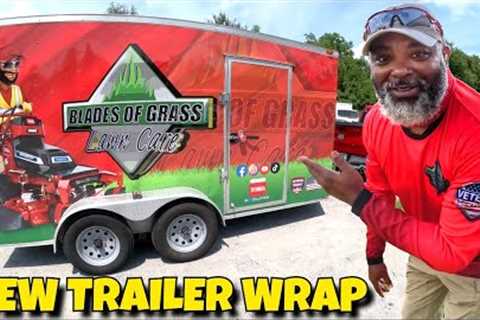 It's time to refresh my business look with a new lawn care trailer wrap