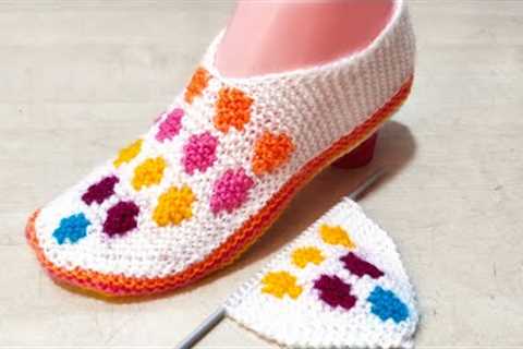 easy knitting lady socks step by step ☺️ seamless sole